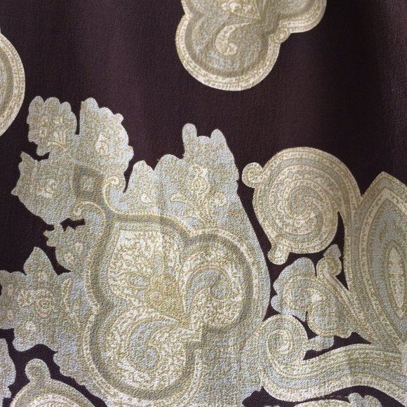 J Peterman Brown Silk Sarong Maxi Skirt 12 - Picture 11 of 11